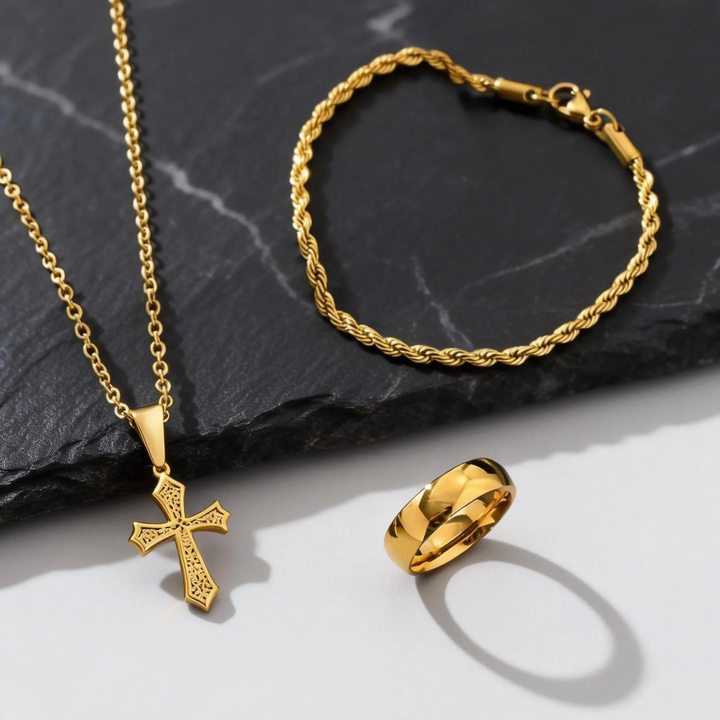 Conjunto – Trinity Steel Noir (3 Piezas)