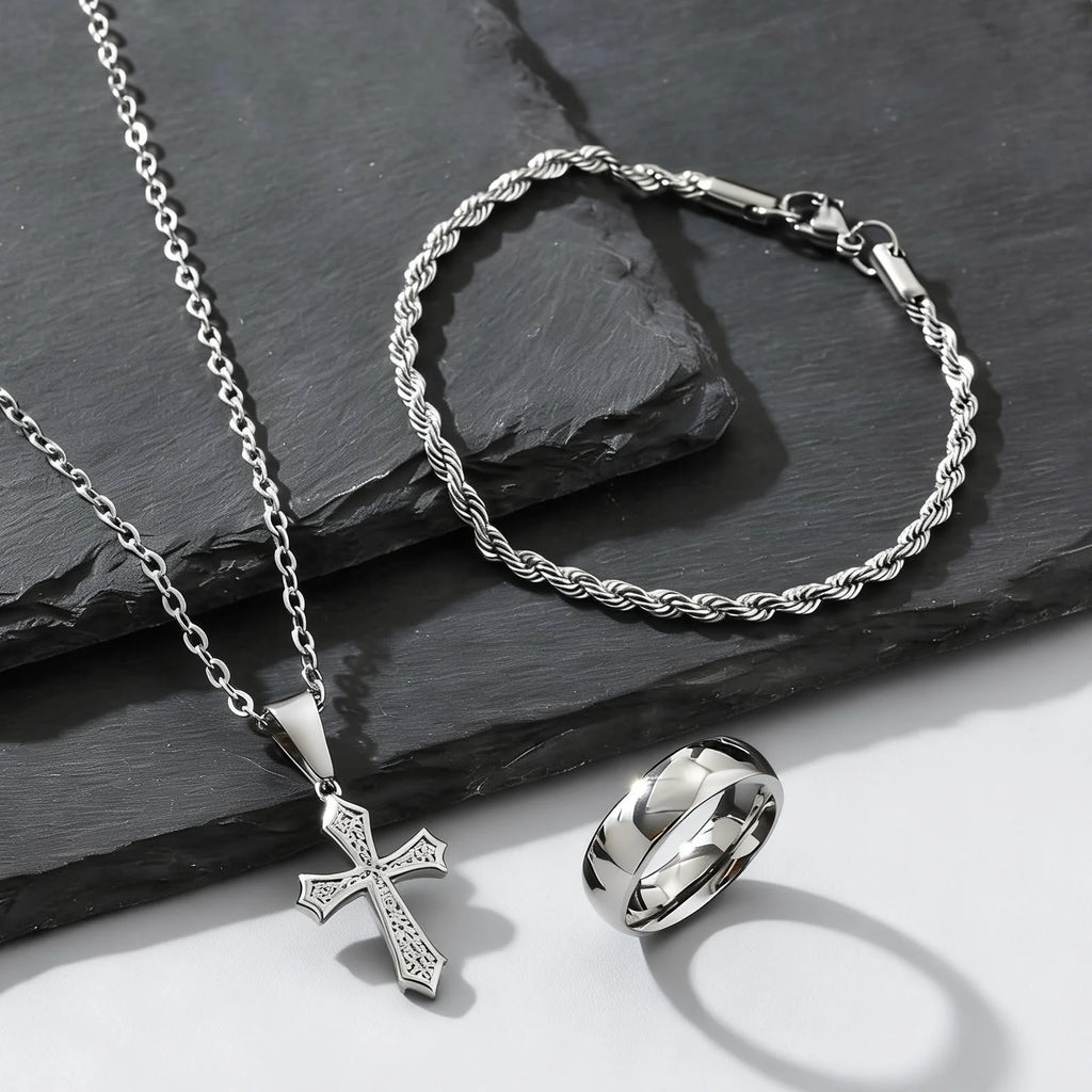 Conjunto – Trinity Steel Noir (3 Piezas)