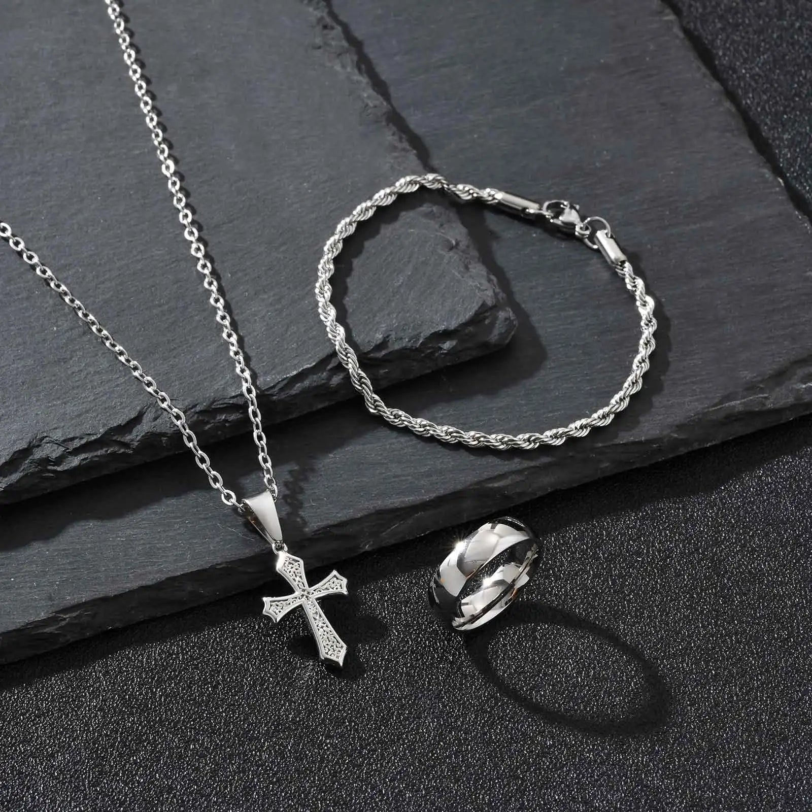 Conjunto – Trinity Steel Noir (3 Piezas)