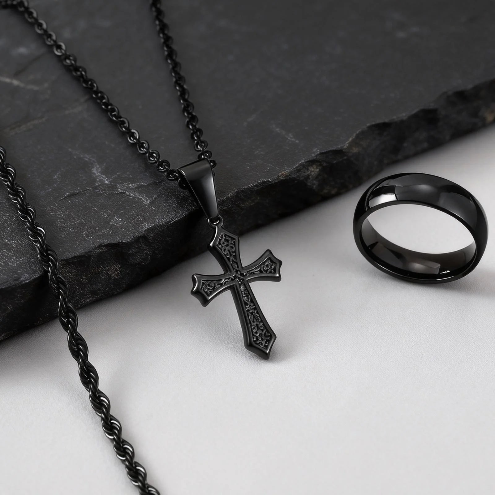 Conjunto – Trinity Steel Noir (3 Piezas)